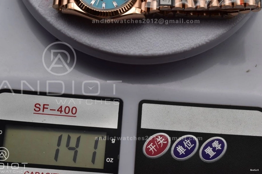 667 Edition DayDate QF Bracelet Best 36 (Gain RG Steel V5 Diamond Weight) on with Dial 904L President Stick Blue vr3255 WeatherProof 0717